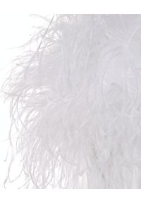 AGGI - Biały top z piór Love Smoke. Kolor: biały. Materiał: materiał. Długość rękawa: na ramiączkach #6