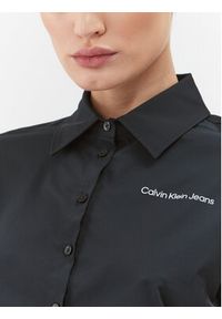 Calvin Klein Jeans Koszula jeansowa J20J222715 Czarny Relaxed Fit. Kolor: czarny. Materiał: syntetyk
