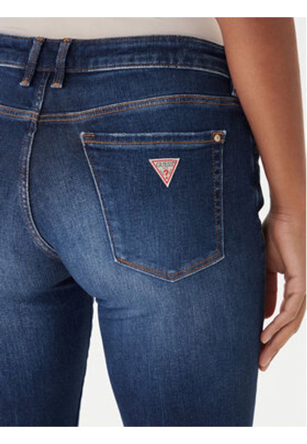 Guess Jeansy Annette W2YA99 D4Q03 Granatowy Skinny Fit. Kolor: niebieski