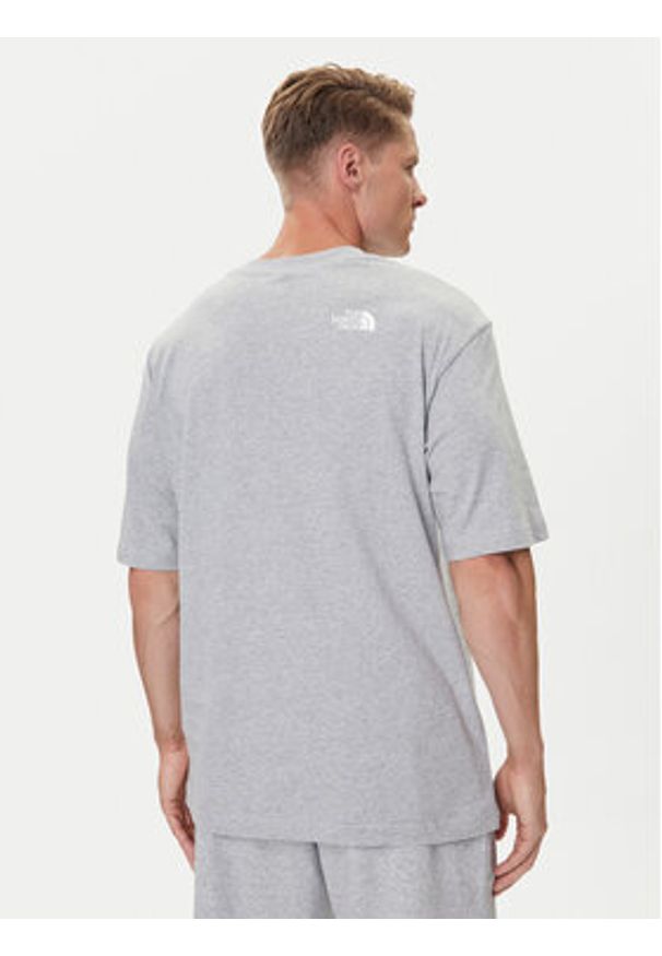 The North Face T-Shirt Simple Dome NF0A87NR Szary Oversize. Kolor: szary. Materiał: bawełna