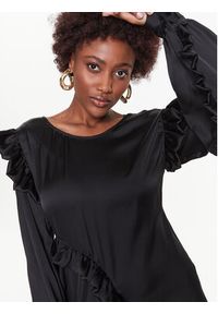 Remain Sukienka koktajlowa Light Satin Draped RM2206 Czarny Regular Fit. Kolor: czarny. Materiał: syntetyk. Styl: wizytowy #3