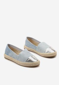 Renee - Jasnoniebieskie Espadryle z Ozdobnym Noskiem na Plecionej Podeszwie Effiel. Kolor: niebieski. Materiał: jeans. Sezon: lato. Styl: wakacyjny, elegancki, klasyczny #2