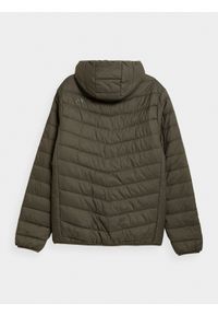 4f - Kurtka puchowa z wypełnieniem syntetycznym męska. Typ kołnierza: kołnierzyk stójkowy. Kolor: wielokolorowy, brązowy, oliwkowy. Materiał: syntetyk, puch #2