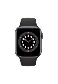 APPLE Watch 6 44mm (Gwiezdna szarość z opaską sportową w kolorze czarnym). Rodzaj zegarka: smartwatch. Kolor: czarny. Styl: sportowy #2