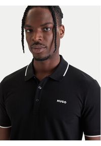 Hugo - HUGO Polo Dinoso222 50467344 Czarny Slim Fit. Typ kołnierza: polo. Kolor: czarny. Materiał: bawełna #2