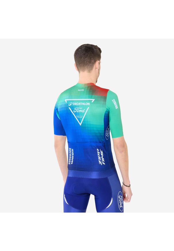Tactic - Koszulka rowerowa MTB Decathlon Ford Racing Team Replica. Materiał: materiał, mesh, skóra. Sport: kolarstwo