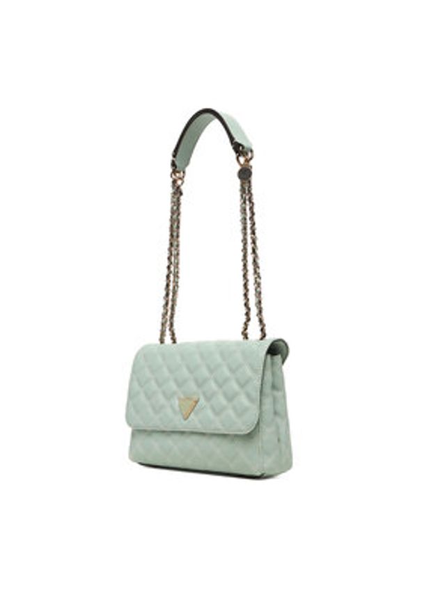 Guess Torebka Giully II HWBQ96 73200 Zielony. Kolor: zielony. Materiał: skórzane