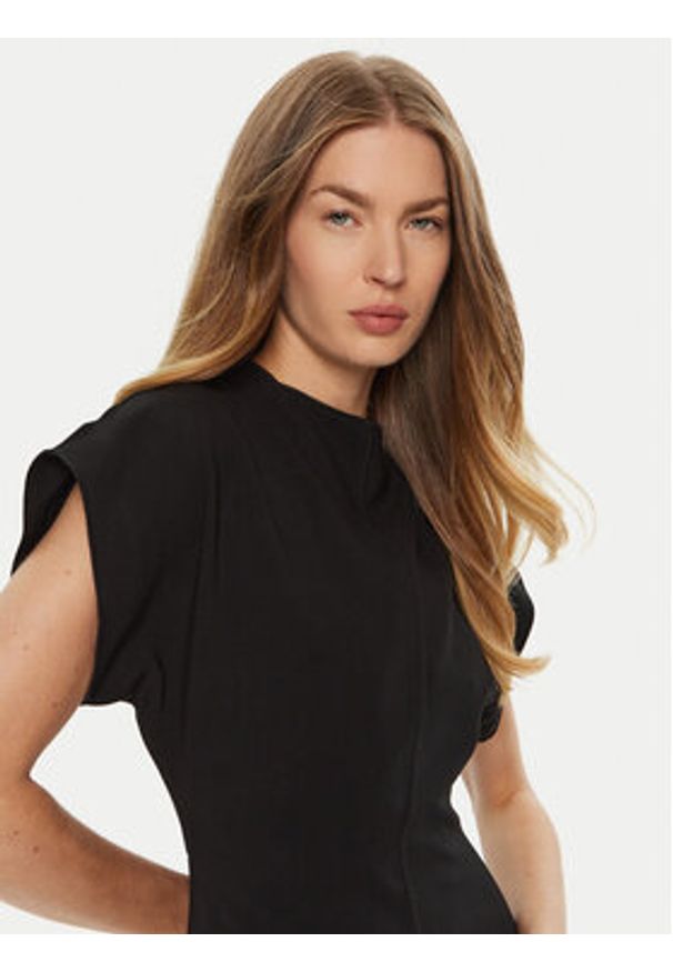 ACCESS FASHION Sukienka koktajlowa 44-3311-504 Czarny Slim Fit. Kolor: czarny. Materiał: syntetyk. Styl: wizytowy