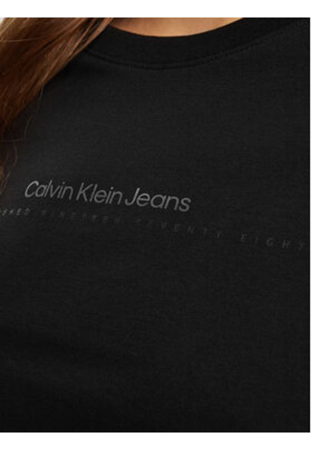 Calvin Klein Jeans T-Shirt Institutional Graphic J20J224990 Czarny Slim Fit. Kolor: czarny. Materiał: bawełna