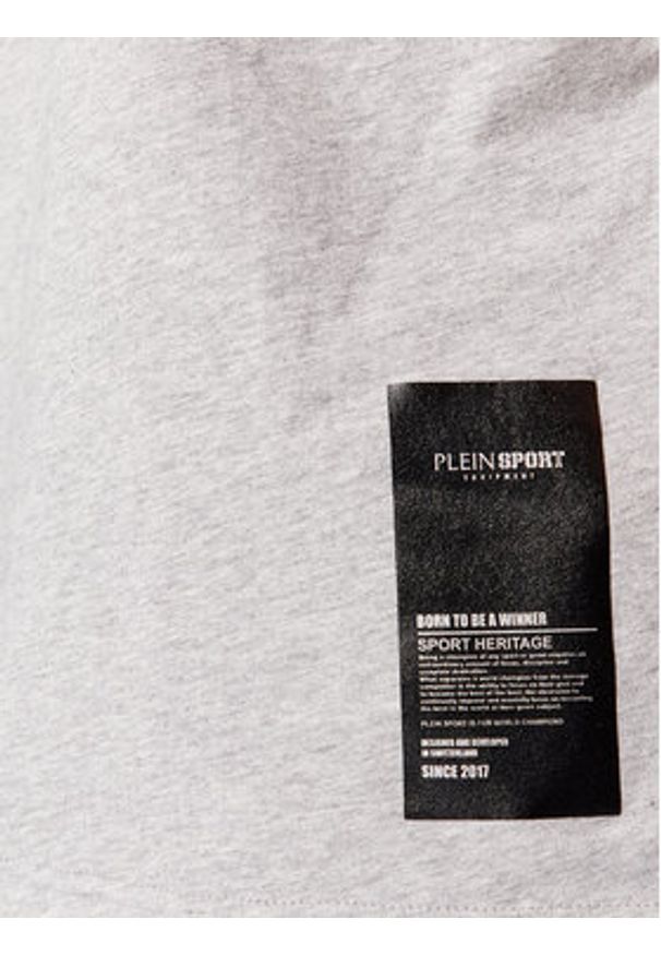 Plein Sport T-Shirt SACC MTK6036 SJY001N Szary Regular Fit. Kolor: szary. Materiał: bawełna. Styl: sportowy