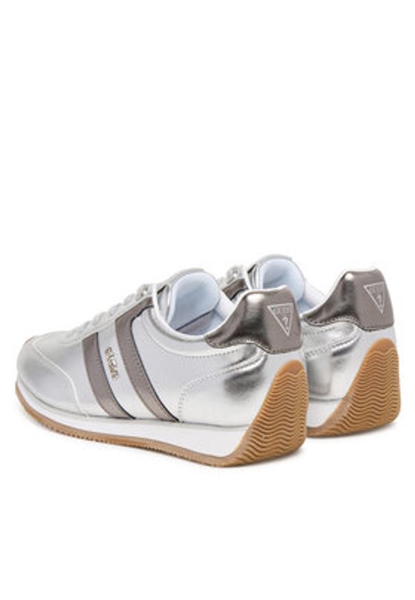 Guess Sneakersy FLTSAP LEM12 Srebrny. Kolor: srebrny. Materiał: skóra