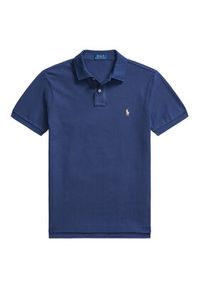 Polo Ralph Lauren Polo 710536856459 Granatowy Slim Fit. Typ kołnierza: polo. Kolor: niebieski. Materiał: bawełna #3