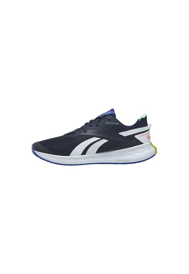 Buty do biegania męskie Reebok Energen Run 2. Zapięcie: sznurówki. Kolor: biały, niebieski, wielokolorowy. Materiał: materiał, tkanina, syntetyk, guma. Szerokość cholewki: normalna. Sport: bieganie