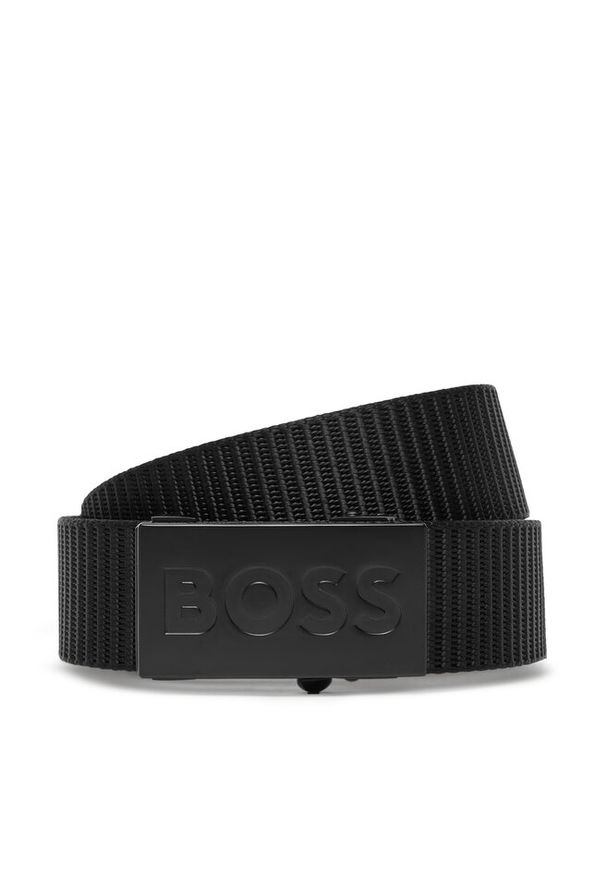 Pasek Męski BOSS. Kolor: czarny