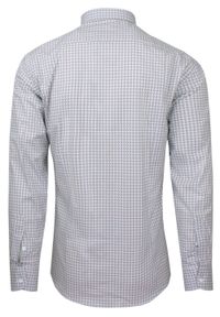 Bawełniana Koszula Elegancka, Slim - Victorio - Brązowo-Niebieski Drobny Wzór. Kolor: wielokolorowy. Materiał: bawełna, elastan. Styl: elegancki #3