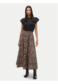 Vila Spódnica maxi Valencia 14106880 Brązowy Regular Fit. Kolor: brązowy. Materiał: bawełna #4