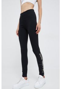 Calvin Klein Jeans legginsy J20J218975.9BYY damskie kolor czarny z nadrukiem. Kolor: czarny. Materiał: dzianina. Wzór: nadruk #1