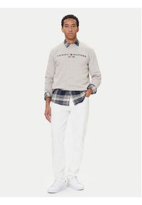TOMMY HILFIGER - Tommy Hilfiger Bluza Logo MW0MW11596 Beżowy Regular Fit. Kolor: beżowy. Materiał: syntetyk #5