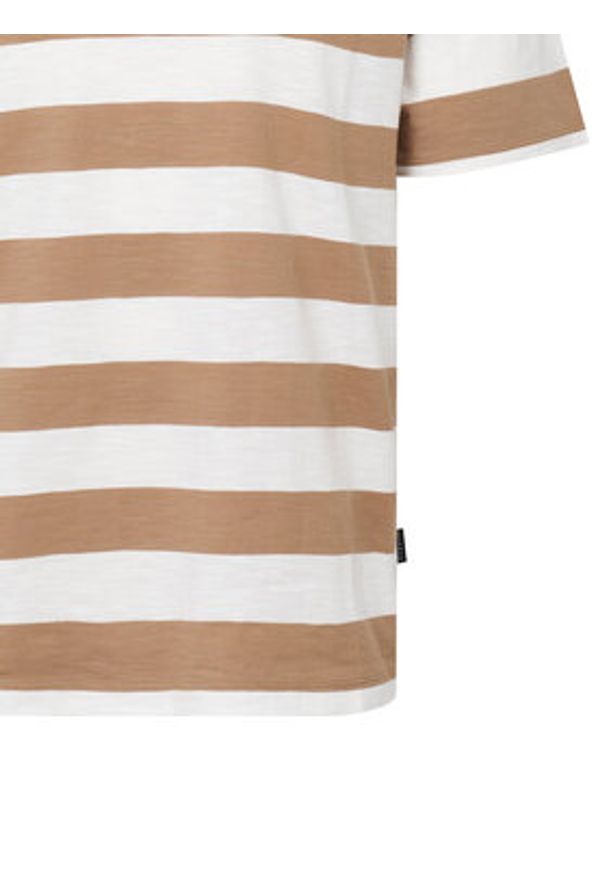 Bugatti T-Shirt 8350-75022C Beżowy Regular Fit. Kolor: beżowy. Materiał: bawełna