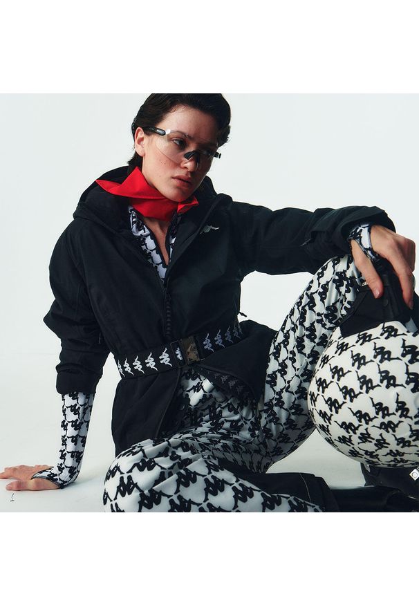 Spodnie narciarskie dla kobiet Kappa 8cento 834G. Kolor: czarny, biały, wielokolorowy. Sezon: zima. Sport: narciarstwo