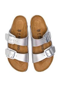 Birkenstock Klapki Arizona Bs 1012283 Srebrny. Kolor: srebrny. Materiał: skóra