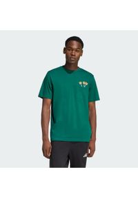 Adidas - Koszulka Novelty Dart Graphic. Kolor: zielony. Sport: fitness #1
