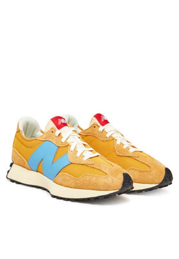 New Balance Sneakersy U327VSA Żółty. Kolor: żółty. Materiał: skóra, zamsz
