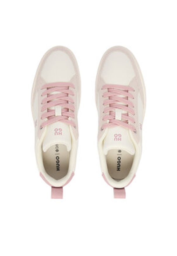 Hugo - HUGO Sneakersy Lyssa 50557899 Biały. Kolor: biały. Materiał: skóra