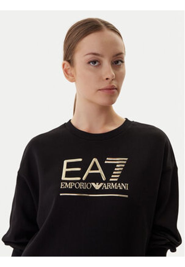 EA7 Emporio Armani Bluza 7W000416 AF12473 MC021 Czarny Relaxed Fit. Kolor: czarny. Materiał: bawełna