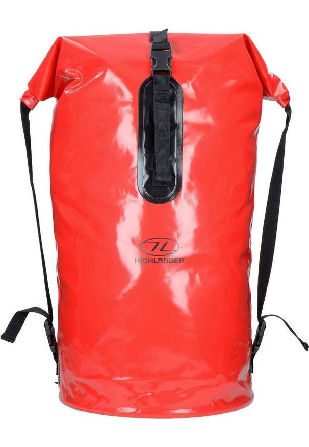 Highlander Plecak turystyczny wodoszczelny 70L czerwony. Kolor: czerwony