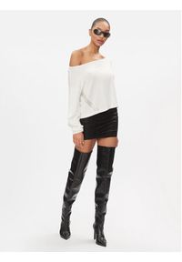 Liu Jo Sport Sweter TA4159 MS49I Écru Cropped Fit. Materiał: wiskoza. Styl: sportowy