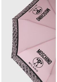 MOSCHINO - Moschino Parasol kolor różowy. Kolor: różowy #2