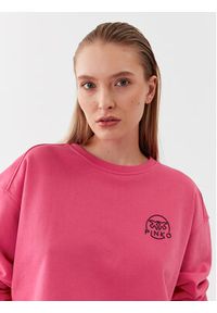Pinko Bluza Maglia 101831 A162 Różowy Relaxed Fit. Kolor: różowy. Materiał: bawełna #5
