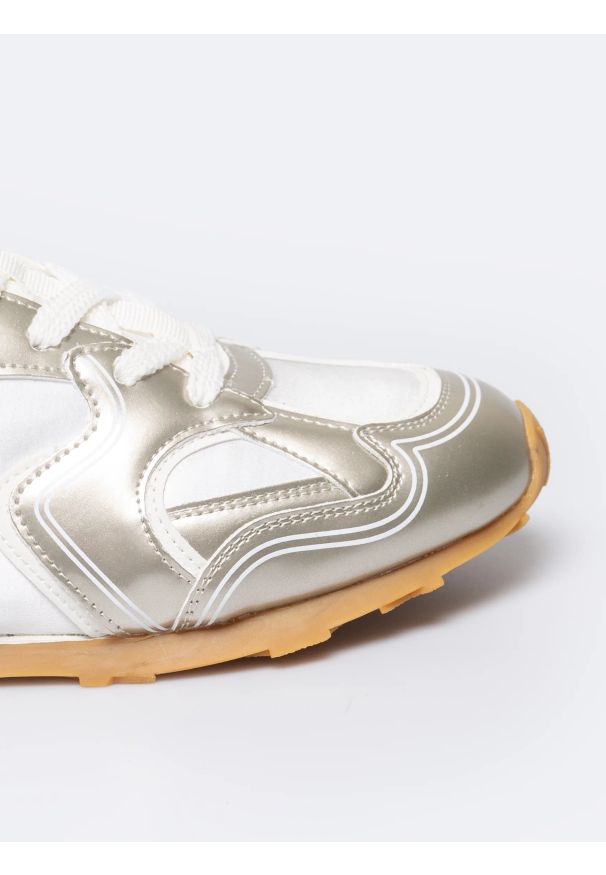Big-Star - Sneakersy damskie srebrne RR274823 904. Okazja: na co dzień. Kolor: srebrny. Materiał: guma, materiał, syntetyk. Szerokość cholewki: normalna