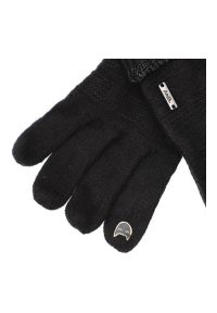Czarne Rękawiczki Damskie Anekke. Kolor: czarny. Materiał: materiał, poliester, dzianina, wiskoza. Sezon: zima. Styl: klasyczny #3