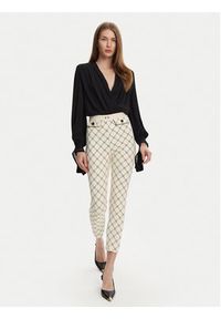 Elisabetta Franchi Spodnie materiałowe PA-S71-51E2 Écru Regular Fit. Materiał: syntetyk #3