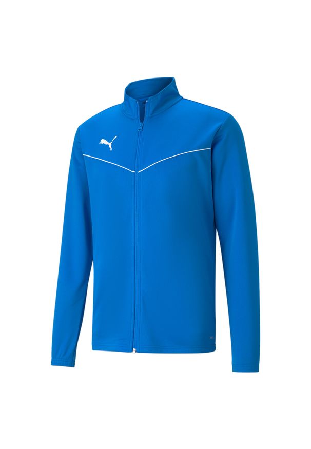 Bluza męska Puma teamRISE Training Poly Jacket niebieska. Kolor: niebieski, biały, wielokolorowy. Materiał: poliester. Sport: piłka nożna