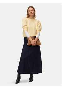 Vero Moda Sweter Doffy 10278313 Żółty Regular Fit. Kolor: żółty. Materiał: syntetyk #5