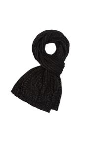 Szalik damski czarny PAOLO PERUZZI D-01-BL. Okazja: na co dzień. Kolor: czarny. Materiał: materiał. Sezon: zima. Styl: klasyczny, casual, elegancki #1