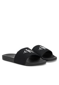 Calvin Klein Jeans Klapki Slide Monogram Cv YM0YM01271 Czarny. Kolor: czarny. Materiał: materiał