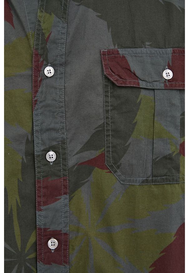 Desigual - Koszula bawełniana. Okazja: na co dzień. Typ kołnierza: button down. Kolor: zielony. Materiał: bawełna. Styl: casual