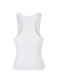 BUILD YOUR BRAND - Damski Bezrękawnik Typu Racerback. Kolor: biały. Długość rękawa: bez rękawów