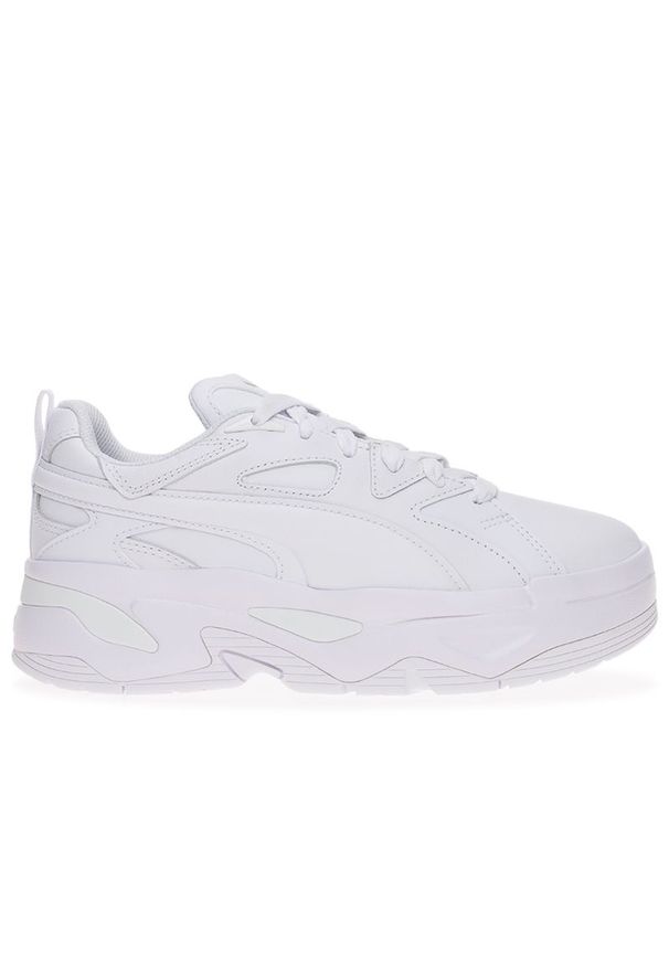 Buty Puma BLSTR Dresscode 39609401- białe. Kolor: biały. Materiał: materiał, tkanina, syntetyk, guma. Szerokość cholewki: normalna. Obcas: na platformie