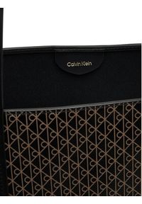 Calvin Klein Torebka Emblem Aop Tote W/ Pouch LV04F3266G Czarny. Kolor: czarny. Materiał: skórzane #6