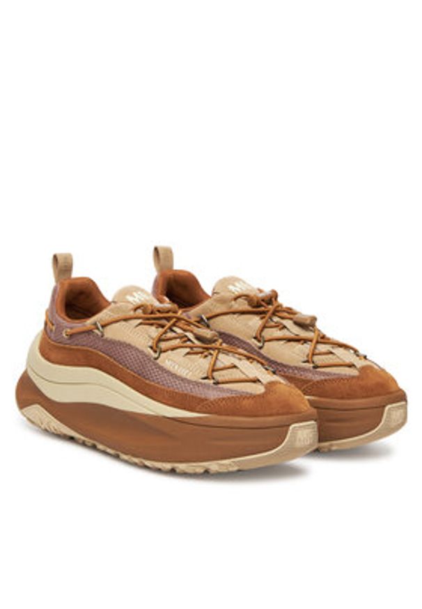 Moon Boot Sneakersy Moon247 Xlace 80D2490090 Brązowy. Kolor: brązowy. Materiał: skóra, zamsz