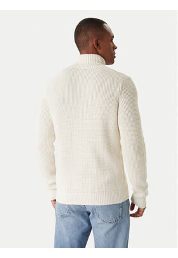 JOOP! Jeans Golf Hollio 30048179 Écru Modern Fit. Typ kołnierza: golf. Materiał: bawełna