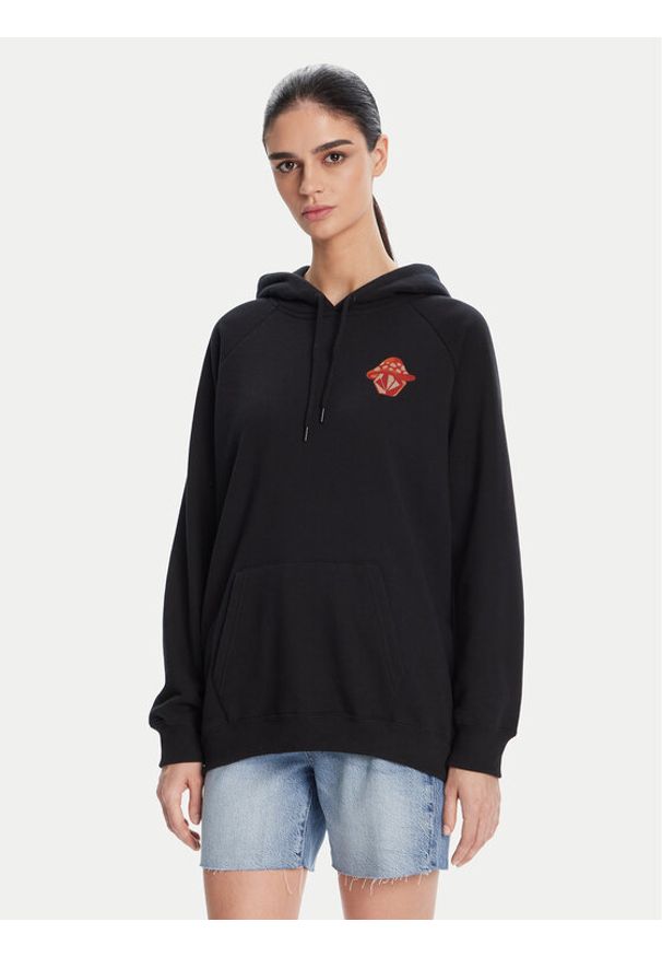 Volcom Bluza Truly Stoked B4112501 Czarny Oversize. Kolor: czarny. Materiał: syntetyk