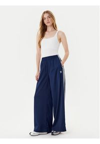 Adidas - adidas Spodnie dresowe adicolor Satin JD0881 Granatowy Wide Leg. Kolor: niebieski. Materiał: syntetyk #5