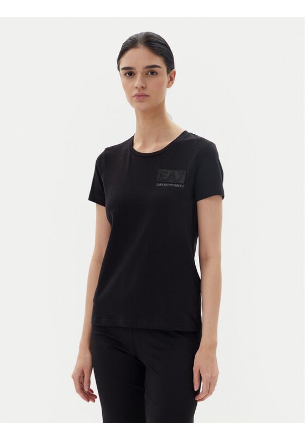 EA7 Emporio Armani T-Shirt 7W000492 AF10373 UC001 Czarny Regular Fit. Kolor: czarny. Materiał: bawełna