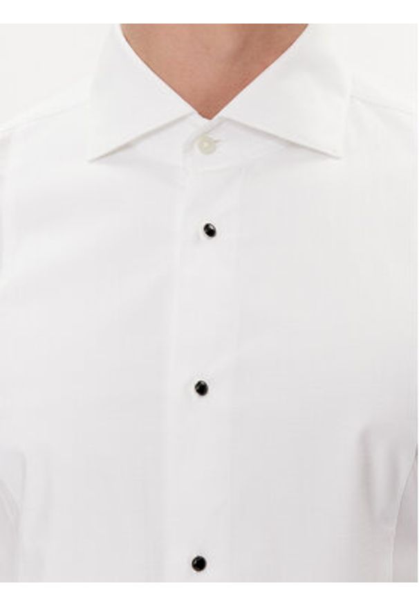 BOSS - Boss Koszula H-Hank 50512922 Biały Slim Fit. Kolor: biały. Materiał: bawełna